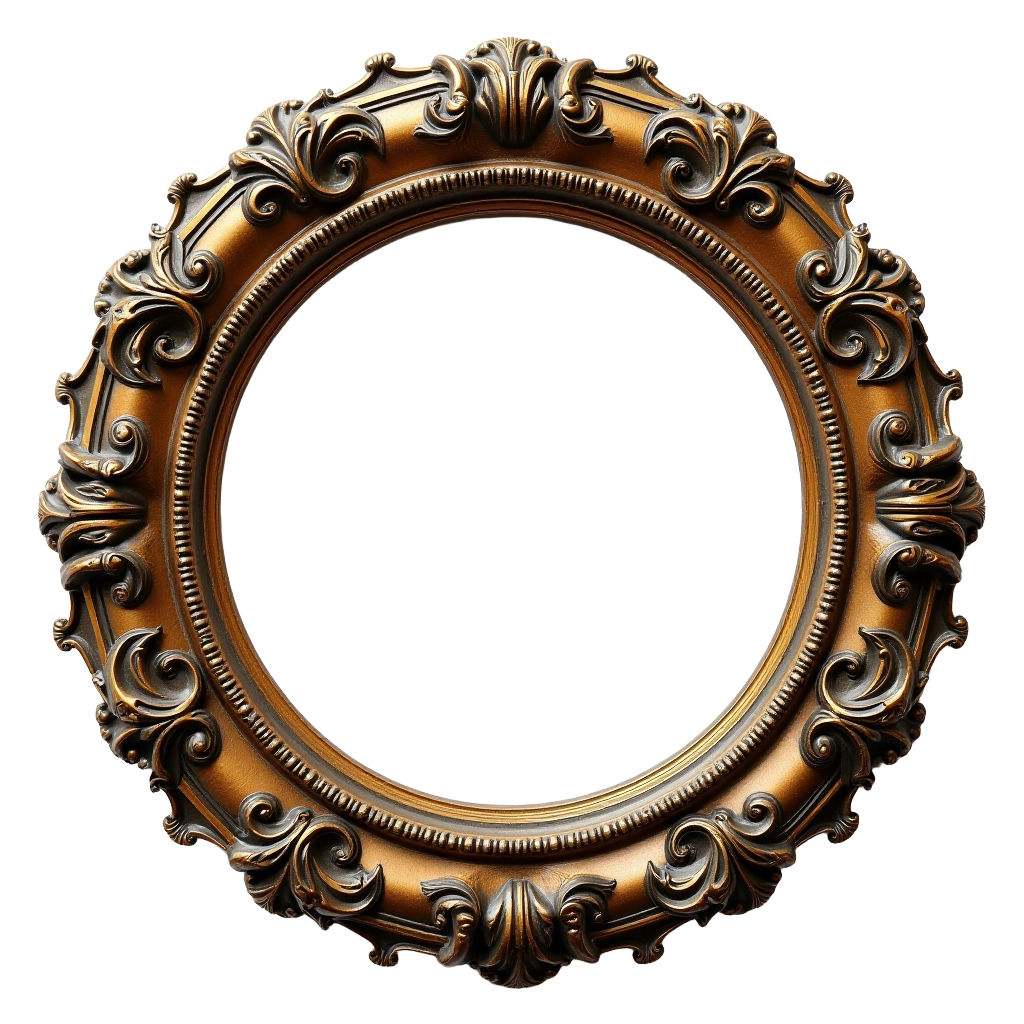 Ornate Round Frame